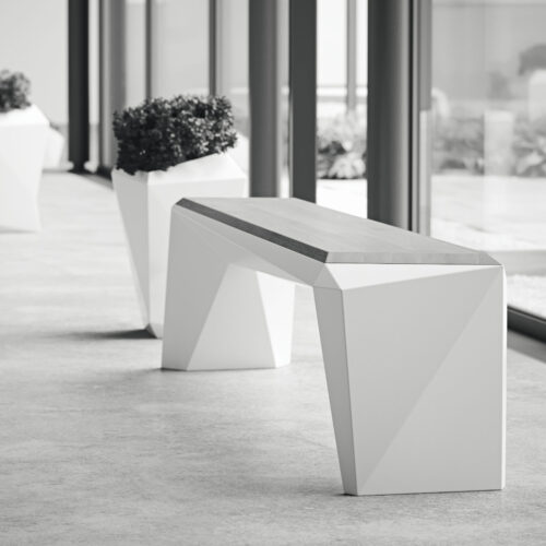 composite bench and pots design